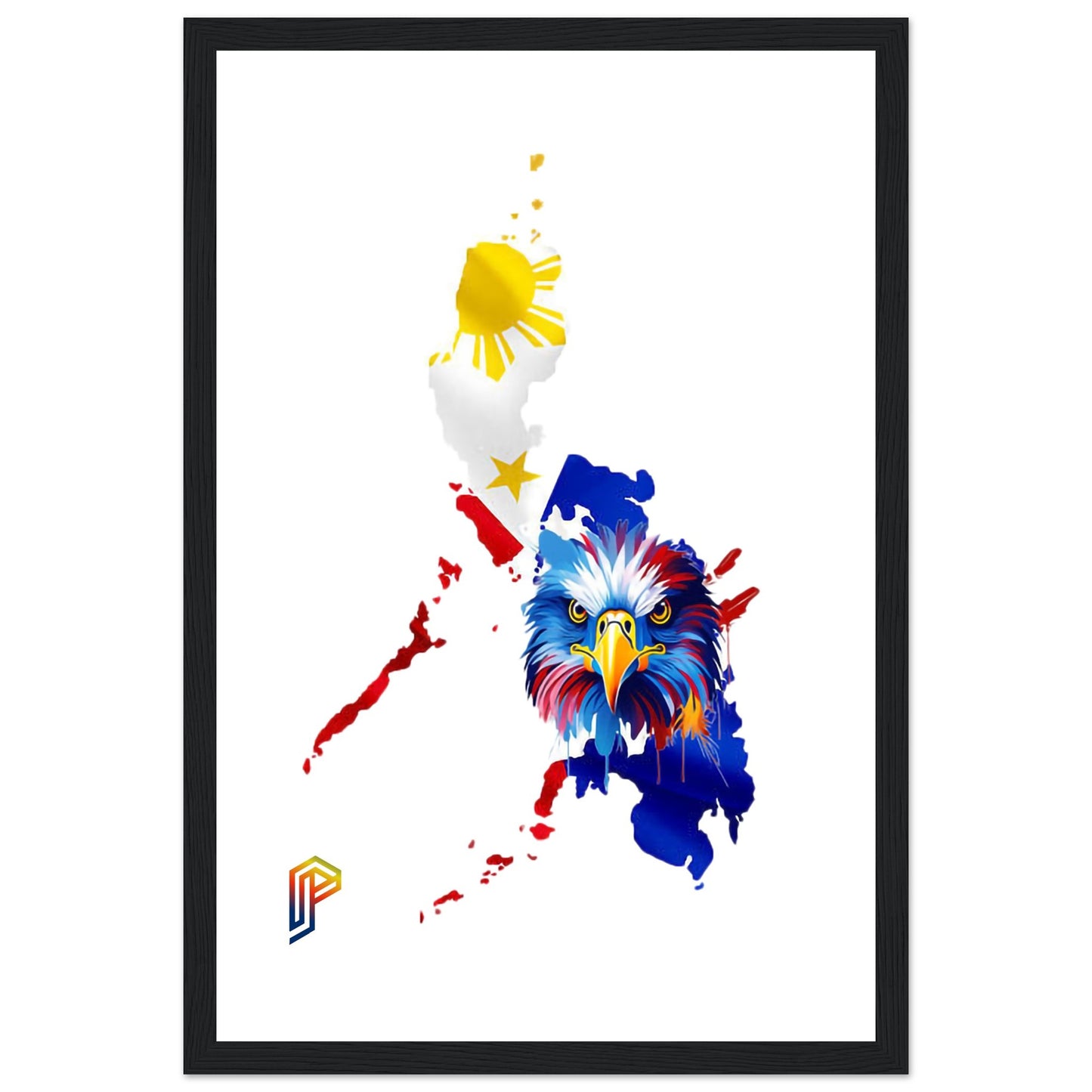 Philippine Islands with Agila on Premium Matte Paper Wooden Framed Poster