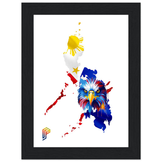 Philippine Islands with Agila on Premium Matte Paper Wooden Framed Poster