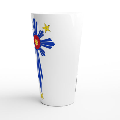 Philippine Cross on White Latte 17oz Ceramic Mug