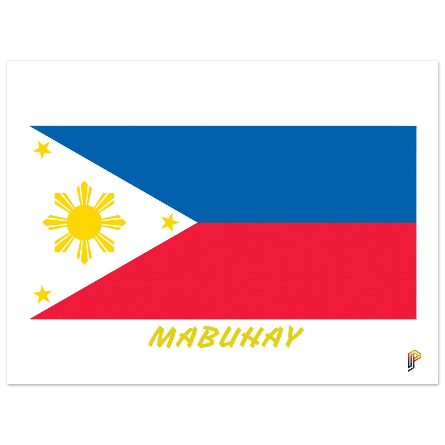Philippine Flag Mabuhay on Aluminum Print