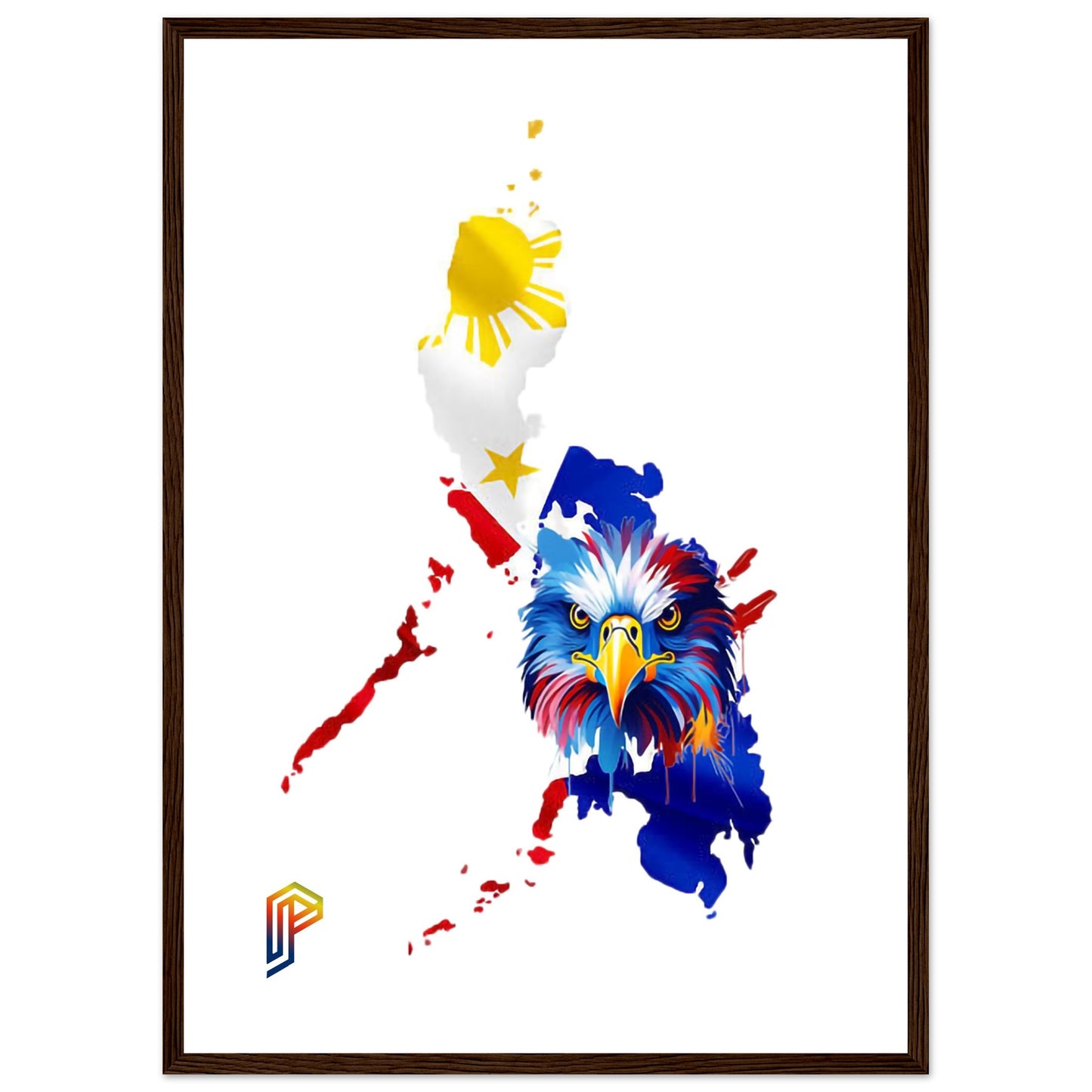 Philippine Islands with Agila on Premium Matte Paper Wooden Framed Poster