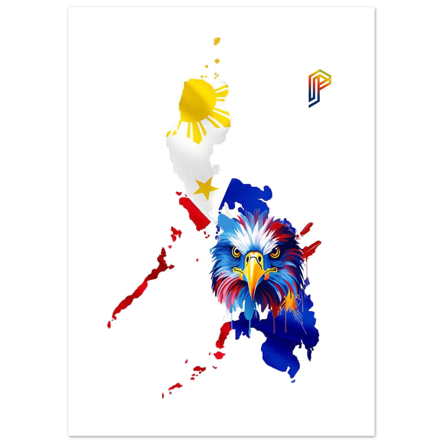 Philippine Islands with Agila on Aluminum Print
