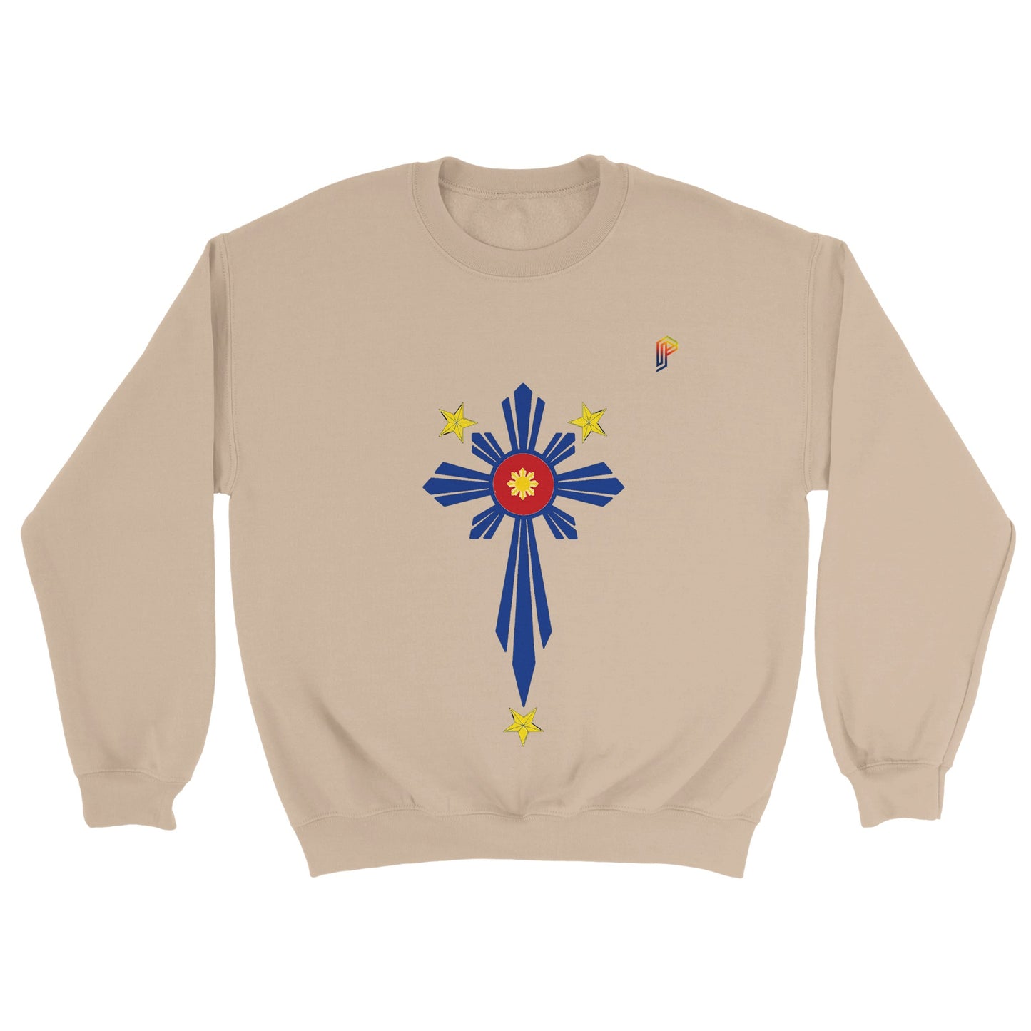 Philippine Cross on Men's Crewneck Sweatshirt
