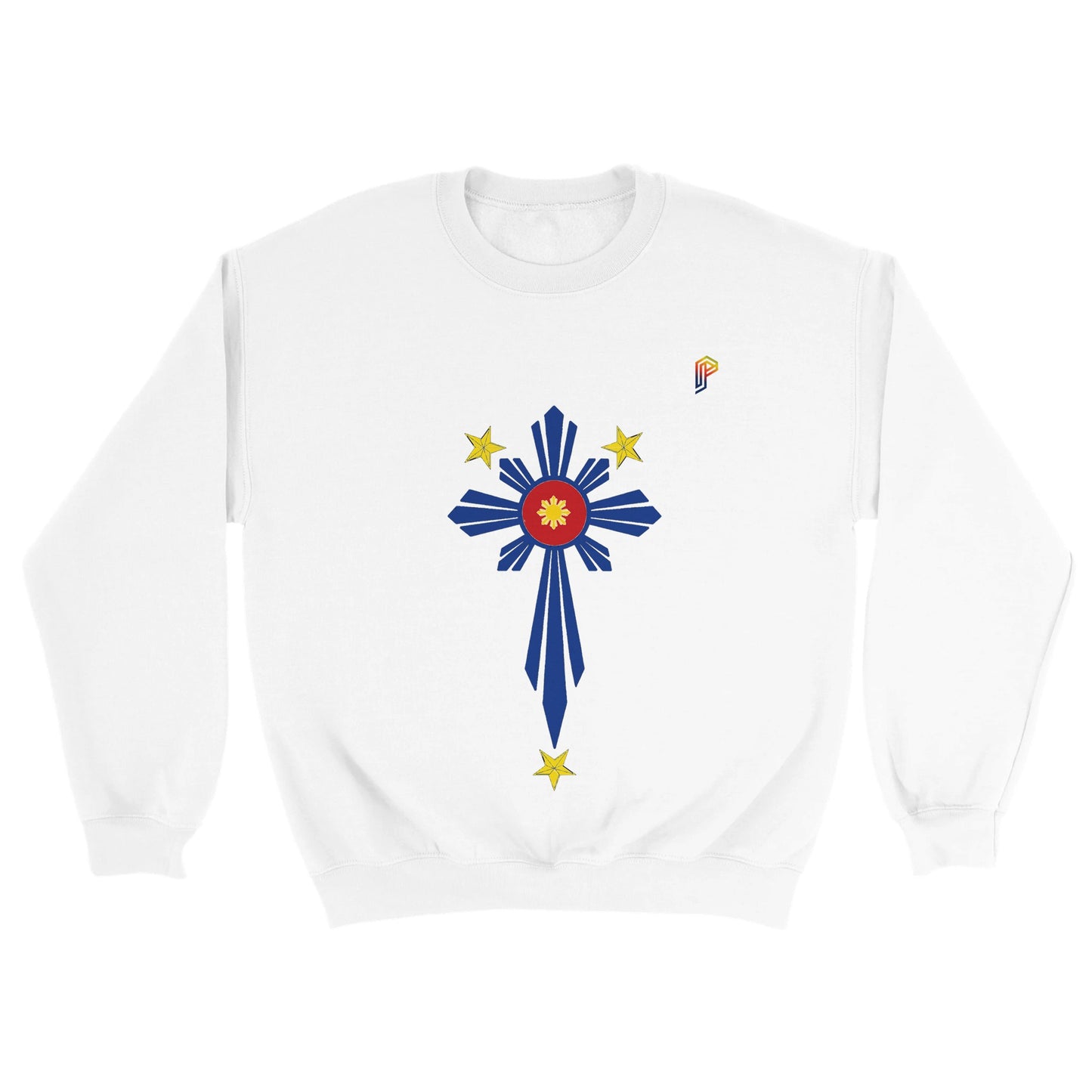 Philippine Cross on Men's Crewneck Sweatshirt
