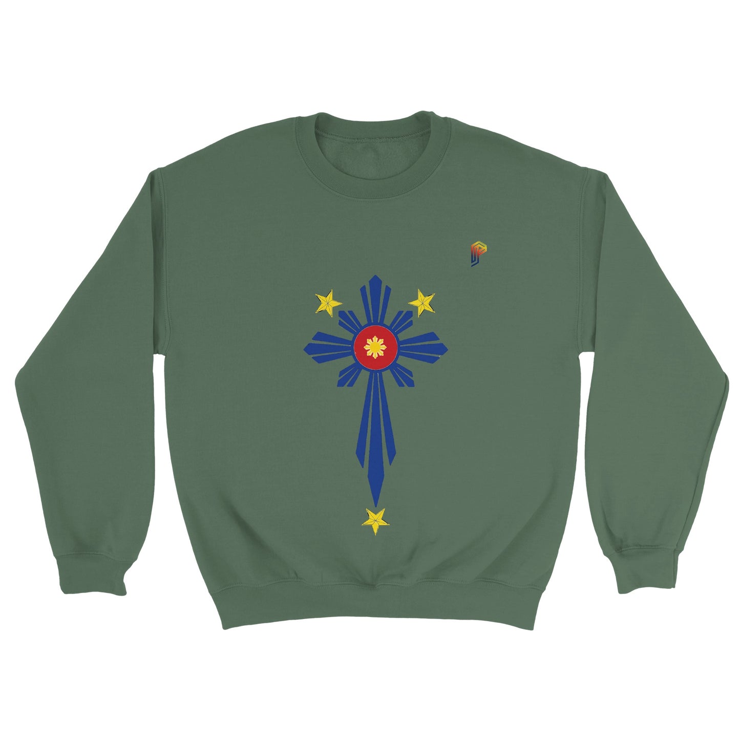 Philippine Cross on Men's Crewneck Sweatshirt