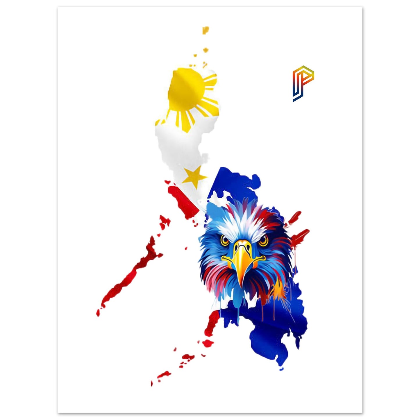 Philippine Islands with Agila on Aluminum Print
