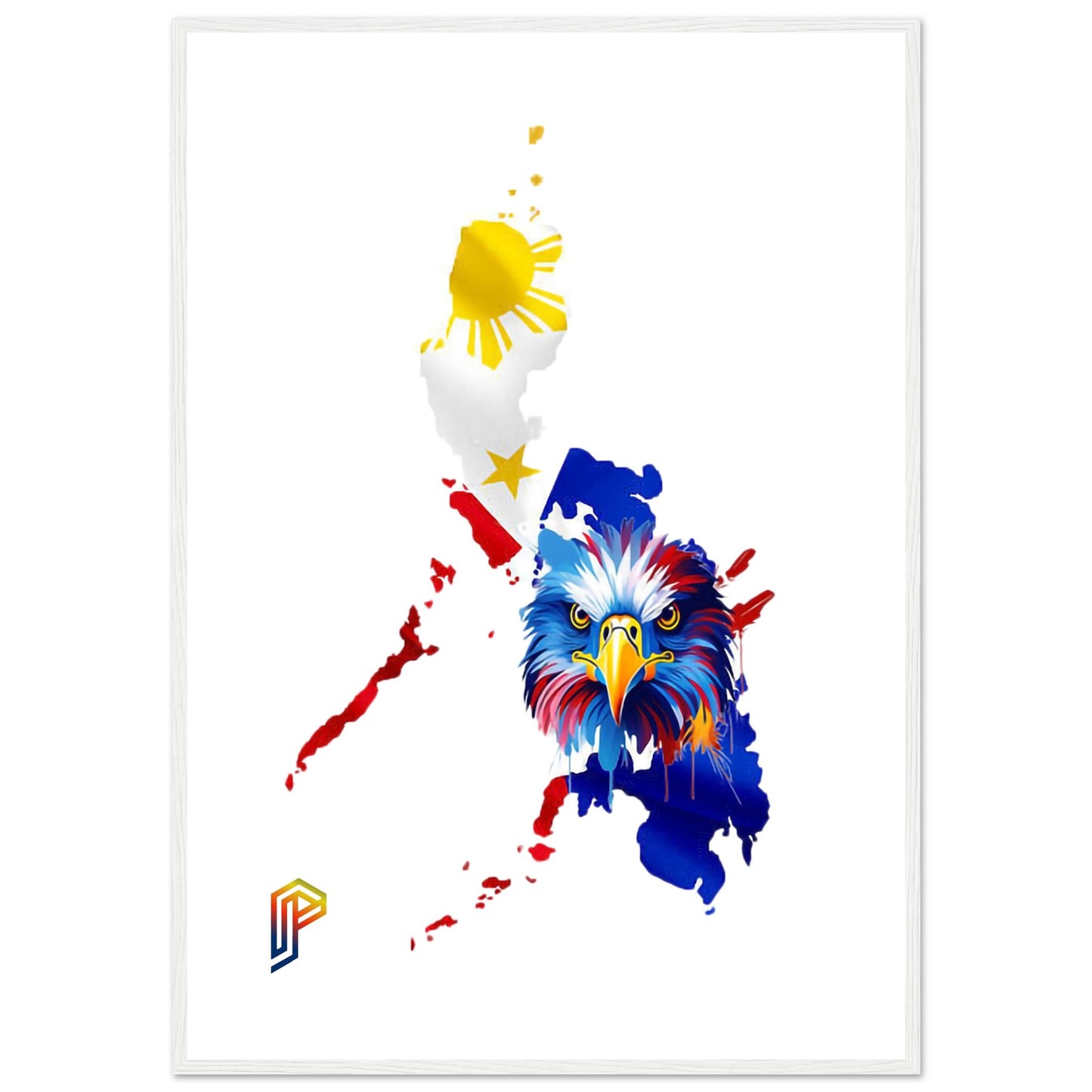 Philippine Islands with Agila on Premium Matte Paper Wooden Framed Poster