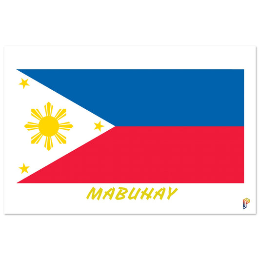 Philippine Flag Mabuhay on Aluminum Print