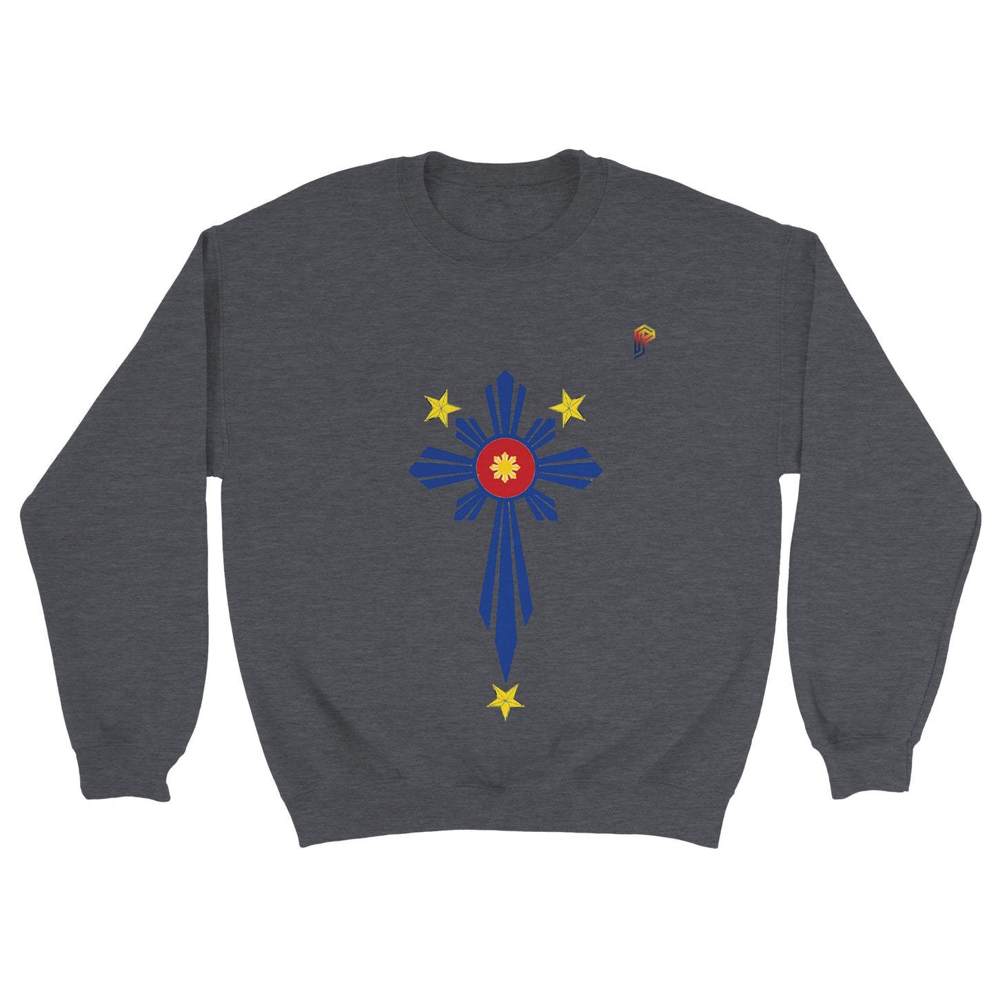 Philippine Cross on Men's Crewneck Sweatshirt