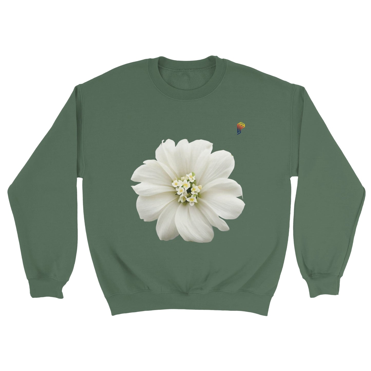 Philippine Sampaguita on Men's Crewneck Sweatshirt