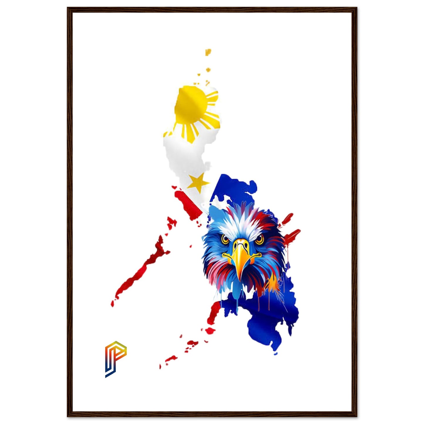 Philippine Islands with Agila on Premium Matte Paper Wooden Framed Poster
