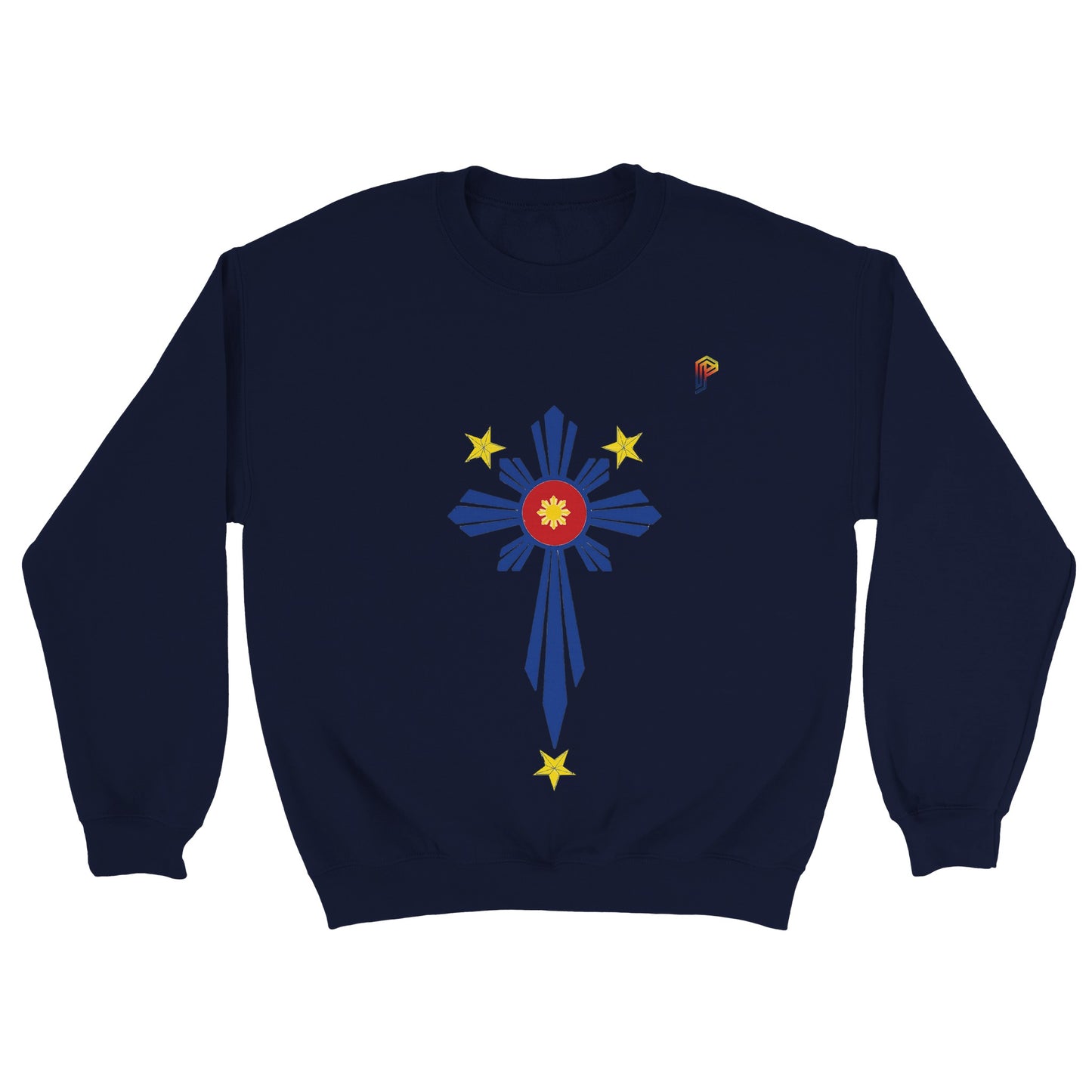 Philippine Cross on Men's Crewneck Sweatshirt