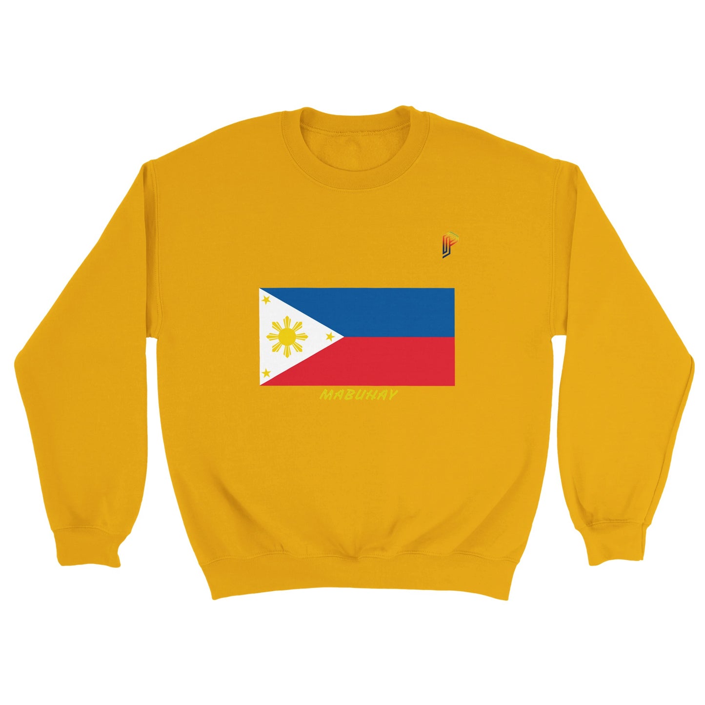 Philippine Flag Mabuhay on Men's Crewneck Sweatshirt